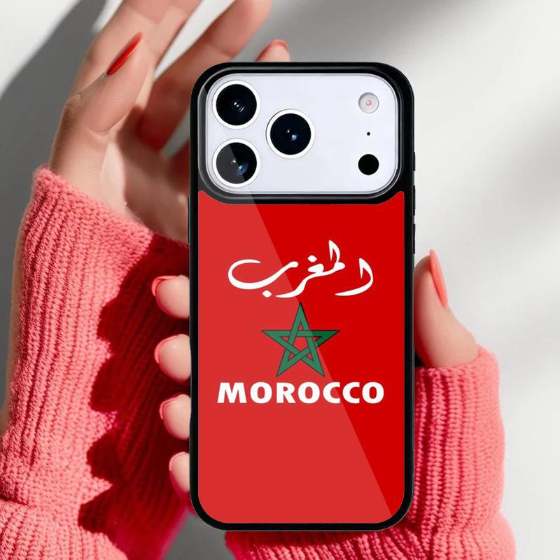 Morocco Flag Coat Of Arms Soft Phone Case for iPhone 17 Air 16e 15 14 13 Pro Max Back Cover for 12 11 Pro Coque