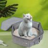 Travel Friendly Foldable Cats Litter Box with Waterproofed Fabric Easyly Clean Multipurpose Litter Box