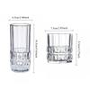 225ml/280ml Creative Glass Cup Luxury Wine Glass Transparent Brandy Mojito Cups Cocktail Glass High End Relief Whiskey Glass Bar
