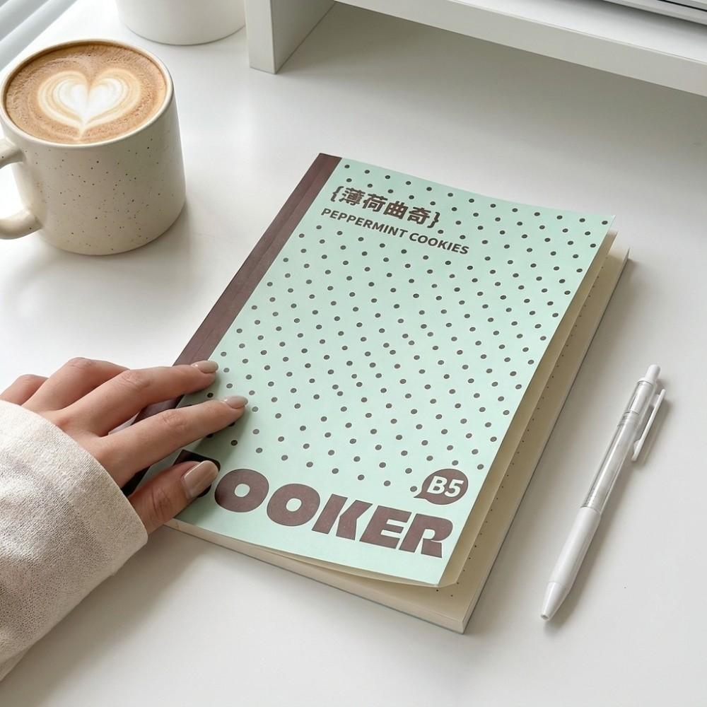 1 pcs/set Polka Dot B1 Loose Leaf Notebook Horizontal Line Inner Page Thin Soft Cover Lined Journal 61 Sheets Lightweight