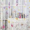 Small Butterfly Offset Screen Partition Non Shading Transparent Bright Color 39x106inch And Shower Curtain