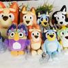 25cm Blueyed Dog Bingo Family 25cm Plush Toy Cartoon Dog Soft Stuffed Animals Dolls Birthday Christmas Gifts Family Blue-y B
