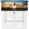 Flying Plane Valance for Windows Short Rod Pocket Top Window Treatment Valance Curtain for Bedroom Kitchen Living Room, 54 X 18 Inch