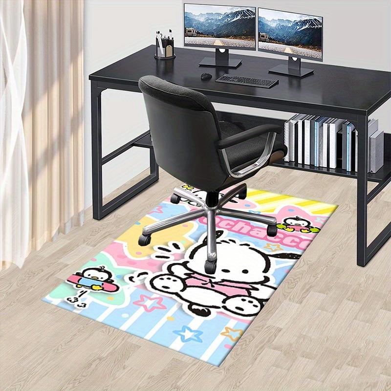 

1pc Pochacco Cute Cartoon Animal Office Desk Mat Under Chair Rug Gift Universal Decorative Floor Carpet for Room Bedroom Living Room Study T 60cm by 90cm