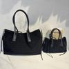 26 New genuine leather women's handmade woven bag, frosted leather tote, mother-and-child cabbage basket, single shoulder bag cross-border wholesale