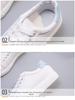 Zapatillas de Moda Blancas de Tacón Bajo para Mujer Primavera/Otoño 2025 - Tacón Plano, Estilo Deportivo Casual