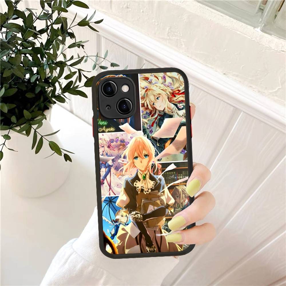 Violet Evergarden Phone Case For IPhone 16 15 14 X XR XS 7 8 Plus 11 12 13 Pro MAX 13mini Matte Shockproof Case