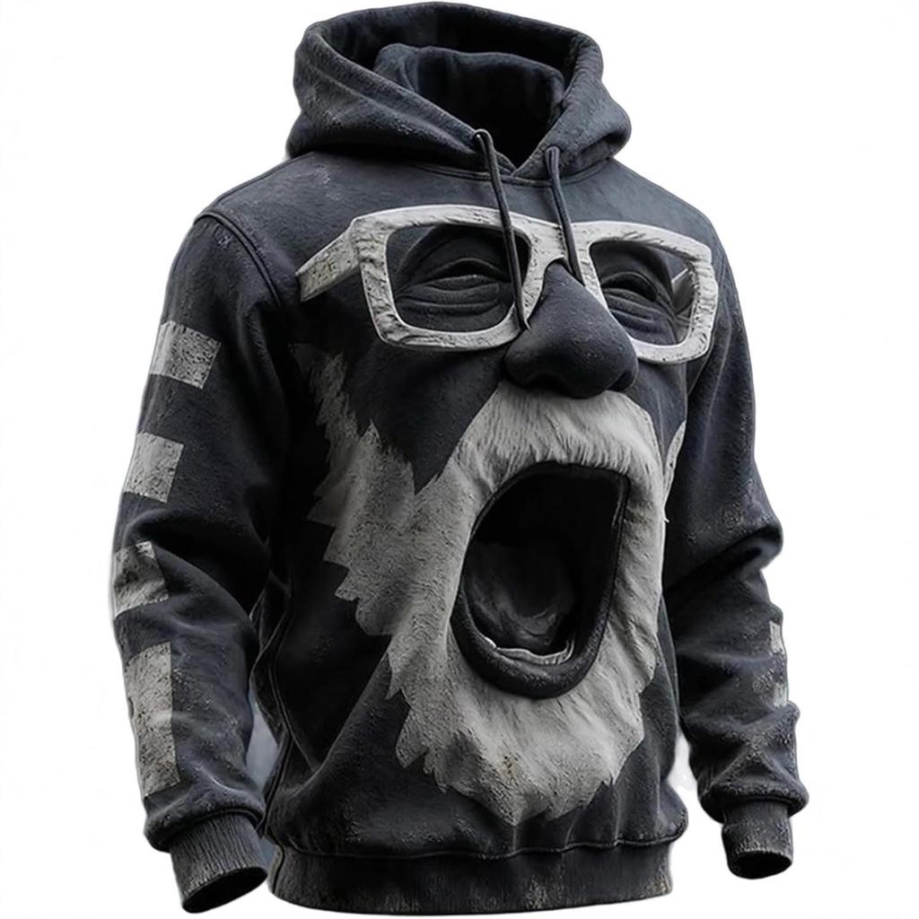 Men's Casual Hooded Sweatshirt - 2024 Autumn/Winter Christmas Collection
