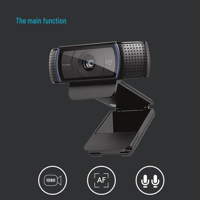 Logitech C920 HD 1080P Webcam with Microphone