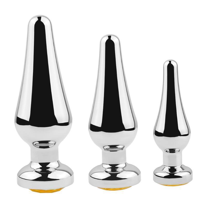 Metal Anal Sex Toys Trainer Jeweled Ass Anus Butt Plugs Anal Plug Butplug Aluminum Alloy Prostate Massage Unisex Sex Toy