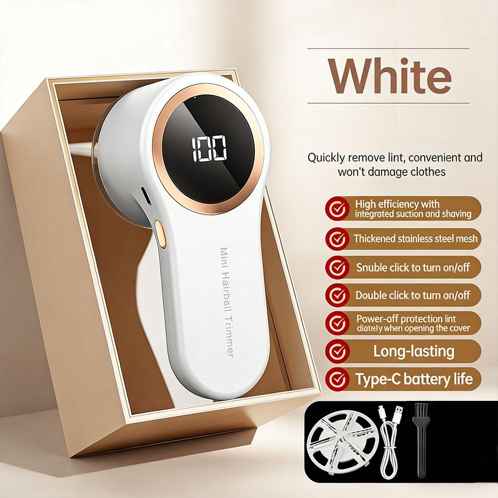 Portable Electric Lint Remover with LED Display USB Multifunction Rechargeable Sweater Shaver with Smart Touch Screen