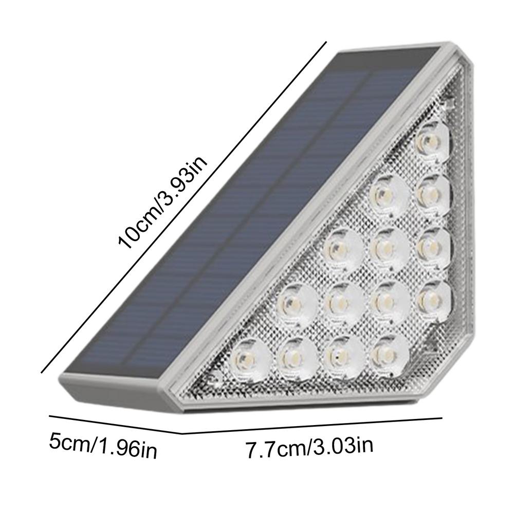 

Solar Step Lights For Outside Triangle-Shaped Solar Stair Lights Deck Lights Solar Powered Triangle-Shaped Stair Lights Brown белый