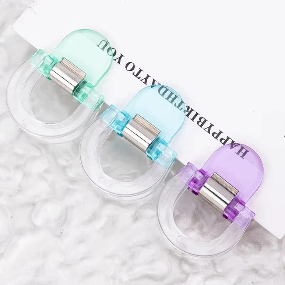 10Pcs Transparent Book Label Clip Strong Clip Paper Clips Set Durable Trouser Leg Clips  Office Use