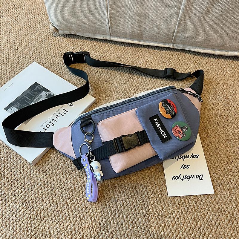 Trendy Brand Couple Breast Bag Men's and Women's New Korean Version Student Messenger Bag Fashion Leisure Sports Storage Bag