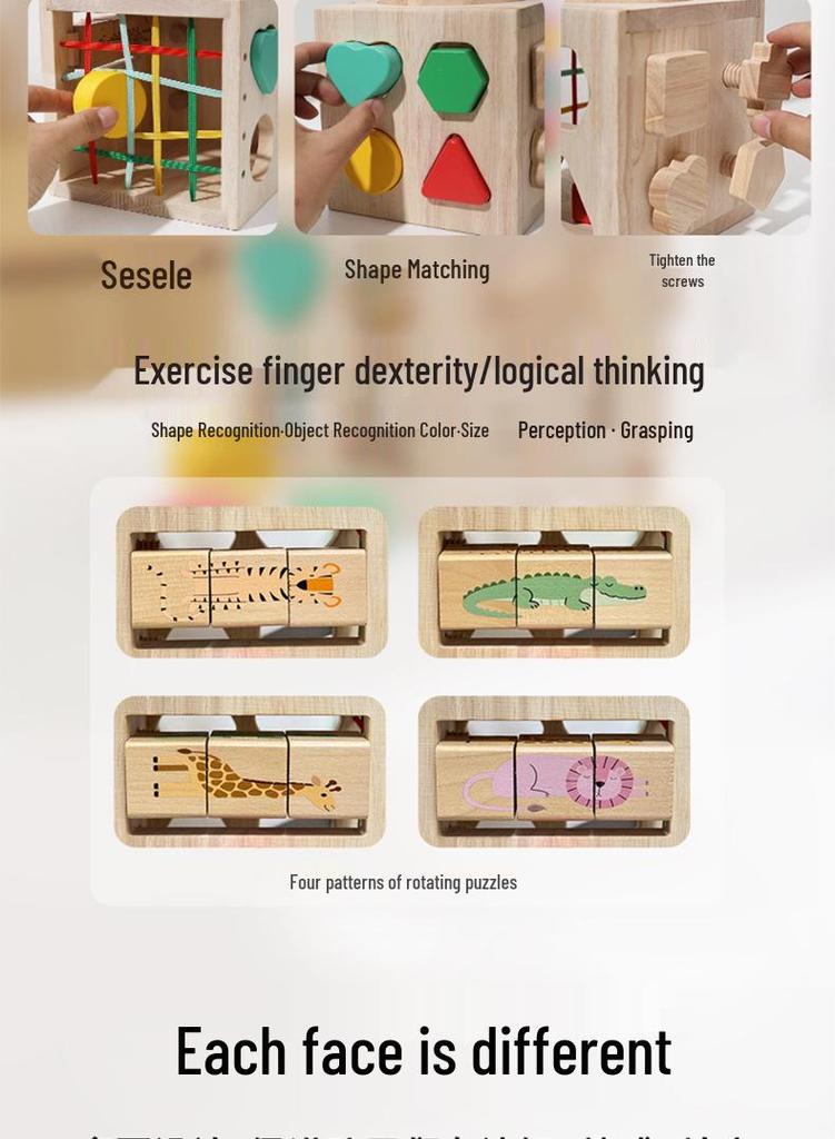 Multifunctional Bead Maze & Pegboard Educational Toy for Shape Recognition & Grip Training