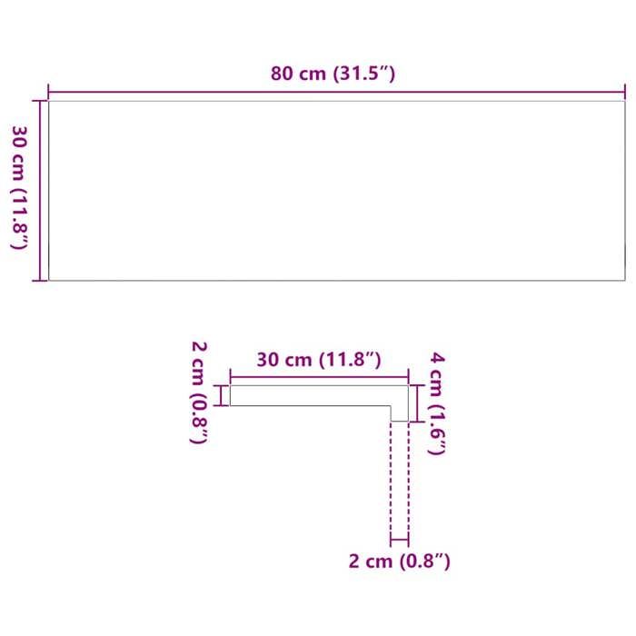 VidaXL Window Sills 2 Pcs Untreated 80x30x2 Cm Solid Oak Wood 4009110