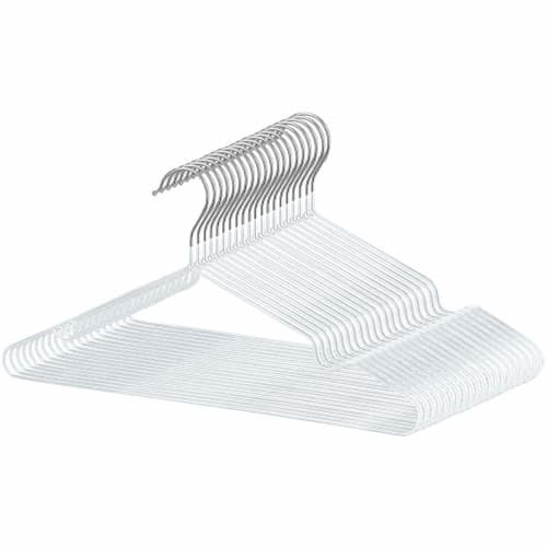 Non-Slip Hangers, Set of 20, Ideal for Storage and Laundry, Slim, Thin, Stylish, and Mark-Free, Prevents Sagging