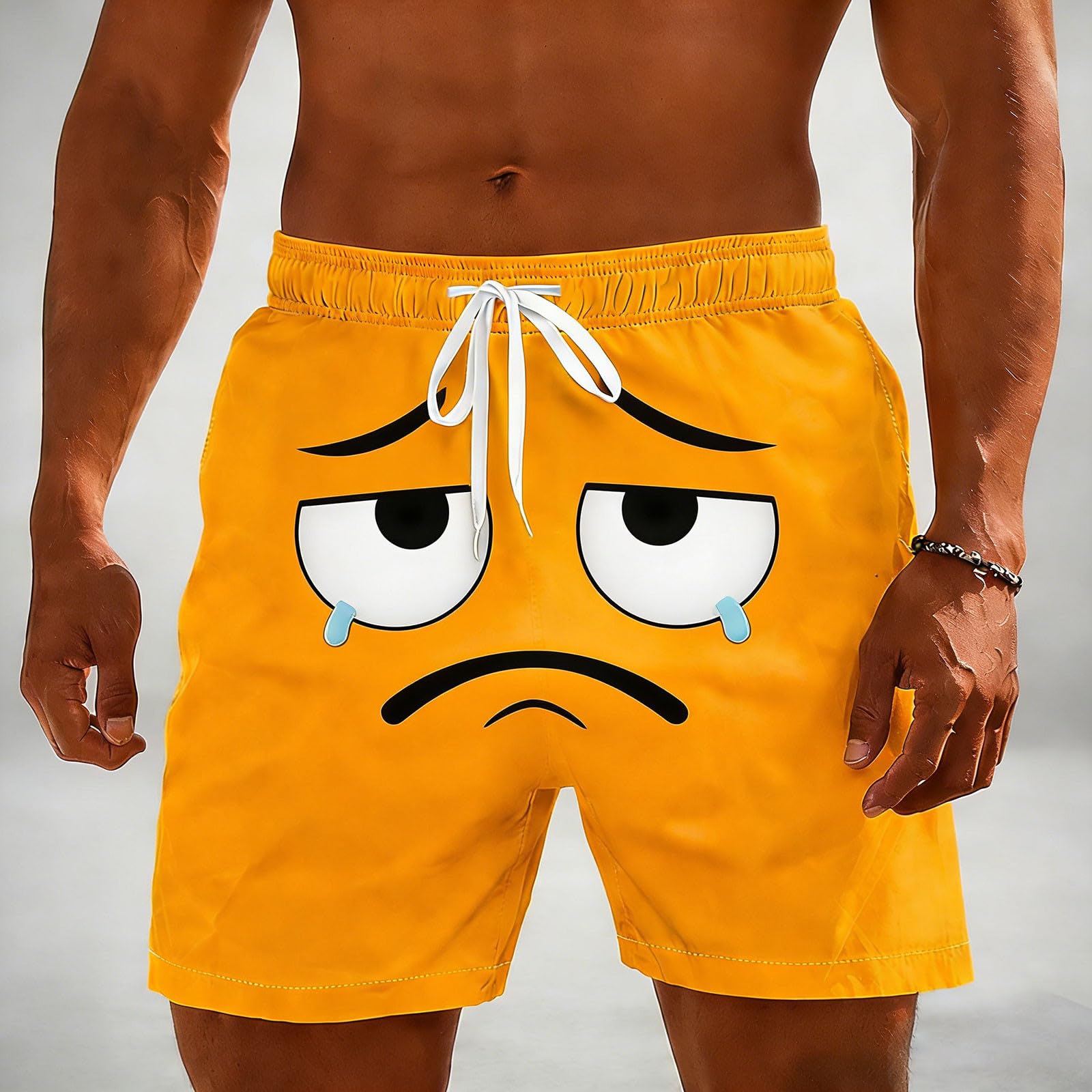 

Men Quick Dry Swim Shorts with Elastic Waistband and Pockets Comfortable Lightweight Beach Shorts for Outdoor Sports Activities L чёрный