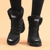 Women's Winter Fleece-Lined Insulated Snow Boots Round-Toe Casual High-Top Short Boots