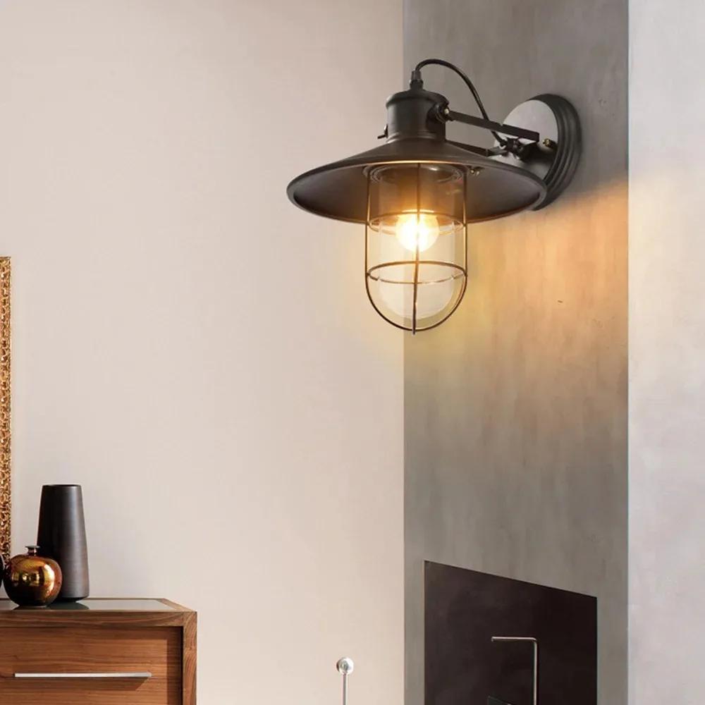 American Style Retro Wall Lamp Industrial Style Wall Light Bar Restaurant Cafe Internet Cafe Corridor Balcony Iron Wall Sconce