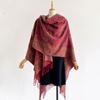 Winter Women Warm Slit Large Shawl Double Sided Paisley Jacquard Thickening Blanket Luxury Scarf Female Pashmina Keep Warm Cloak