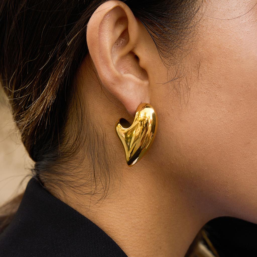 Love stud earrings exquisite earrings jewelry