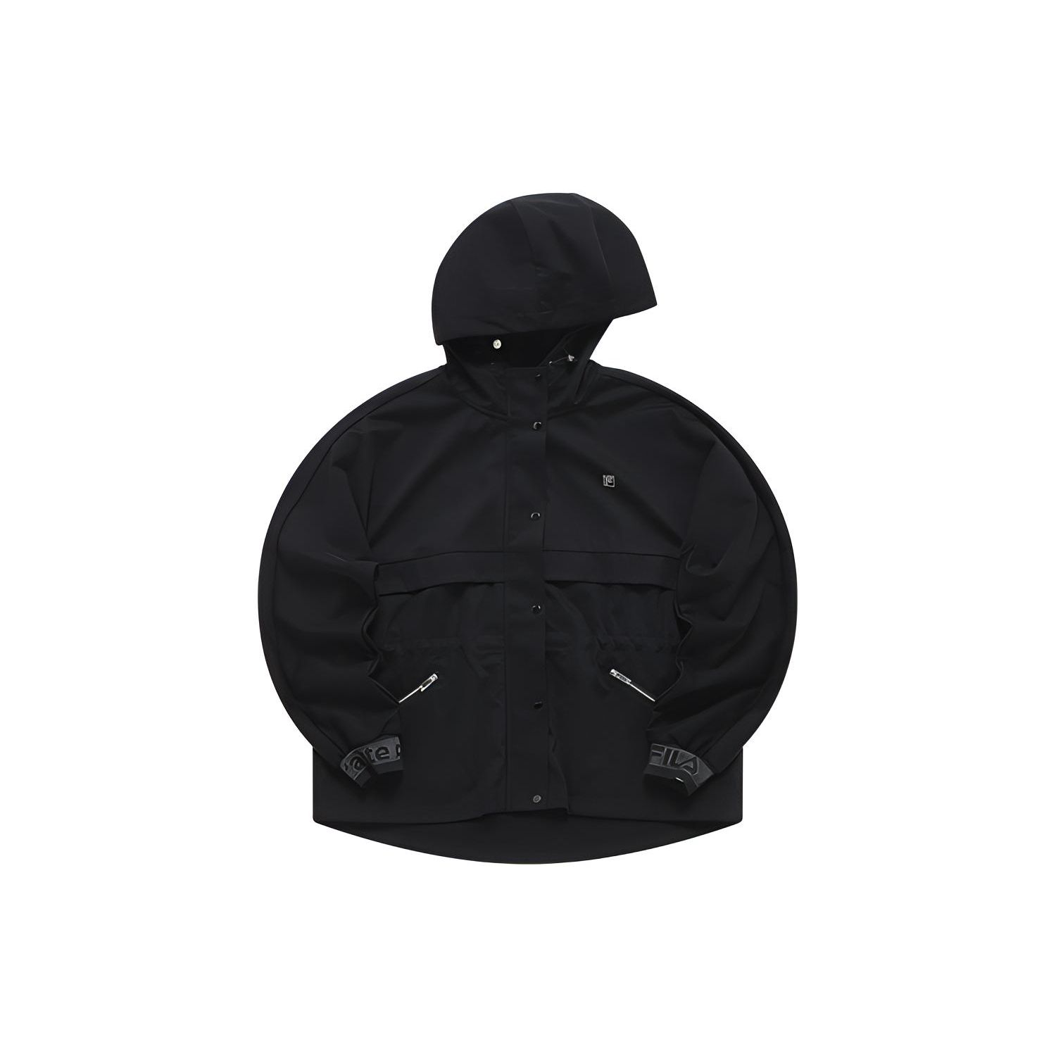 

FILA Fleece Sports Casual Solid Color Hooded Jacket Women jackets Black F11W217508FBK L