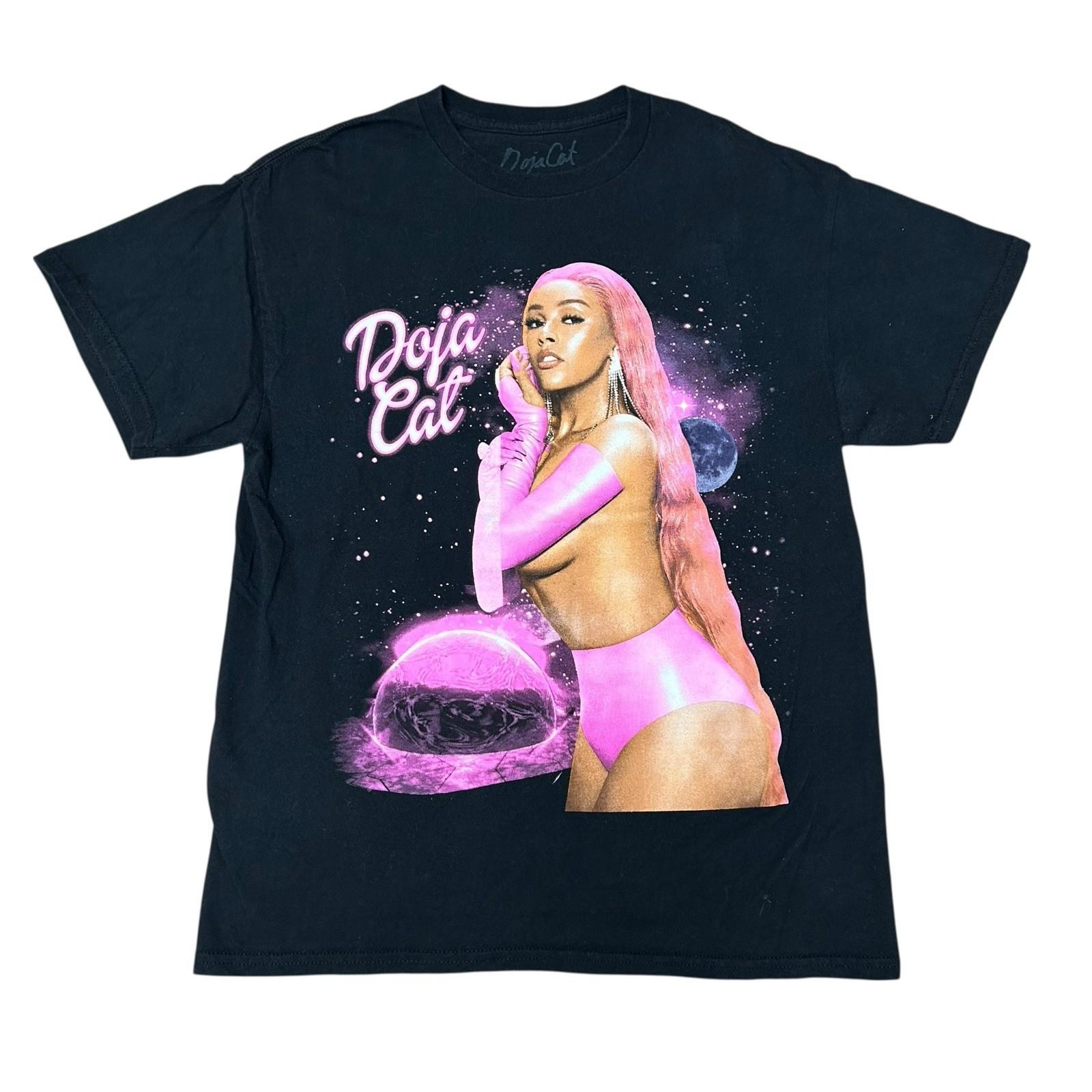 Doja Cat Hot Pink Tour 2020 Concert Black T-Shirt Size Medium Short Sleeve Unisex T-Shirt XXL
