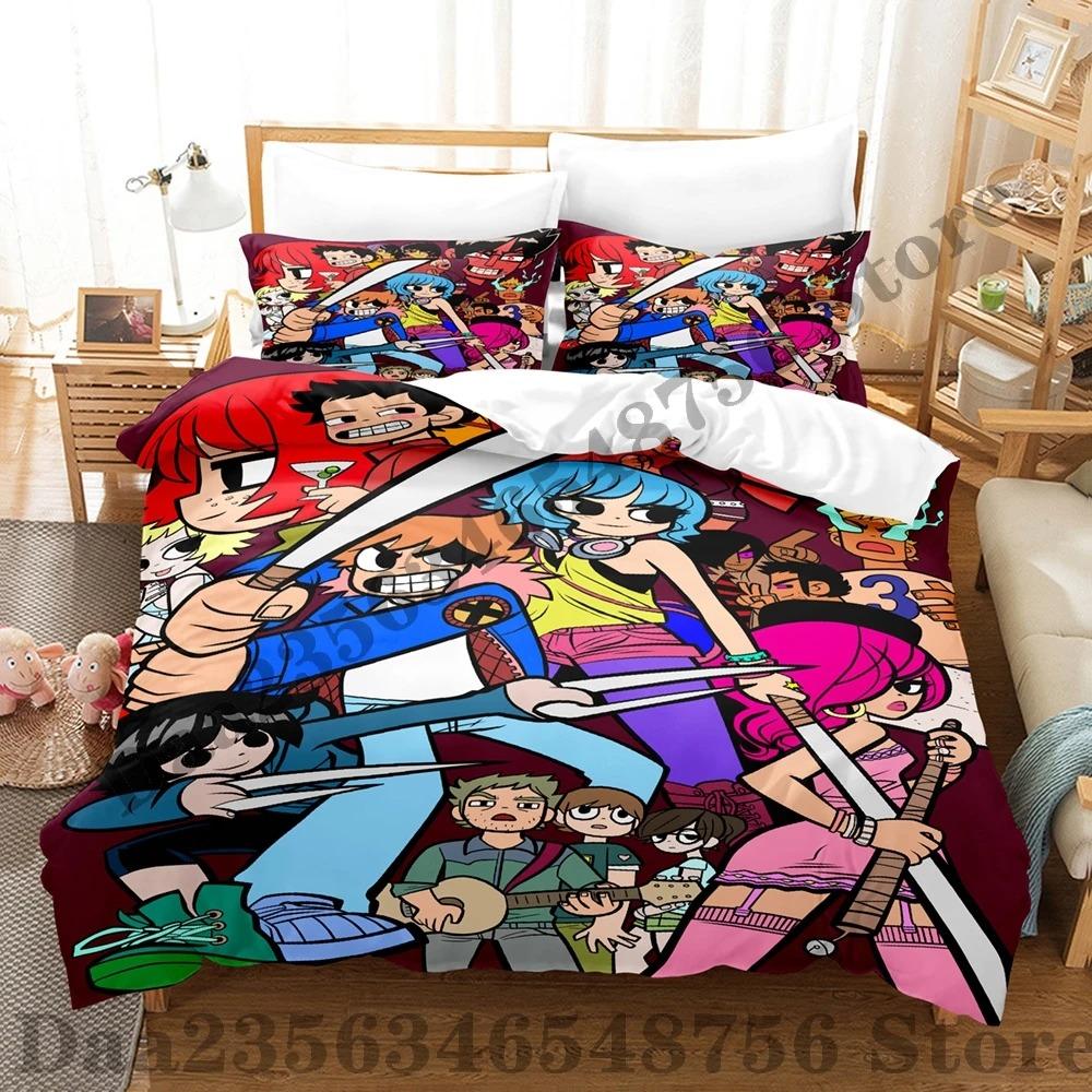 Scott Pilgrim Takes Off Bedding Set Single Twin Full Queen King Size Bed Set Adult Kid Bedroom Duvetcover Sets Bed Sheet