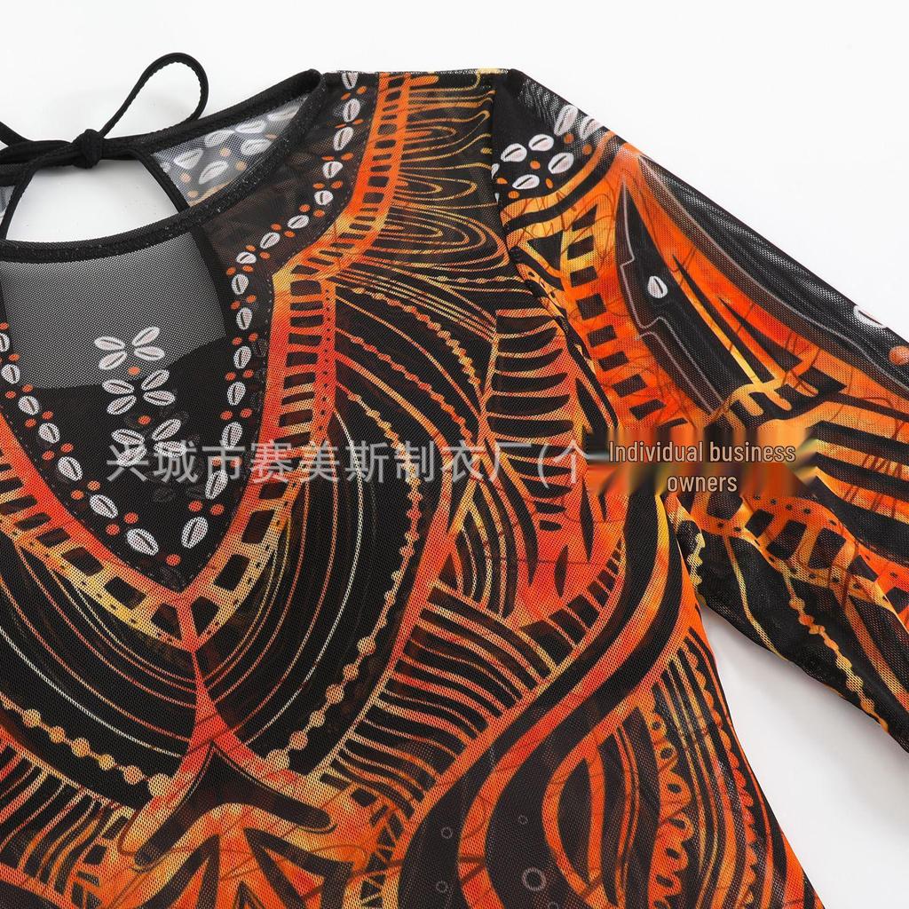 Women's Russian Mesh Sun Protection Swimsuit