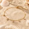 Heart Stainless Steel Anklet Bracelet Waterproof Gold Plated CZ Stone Satellite Chain French Style Jewelry for Women