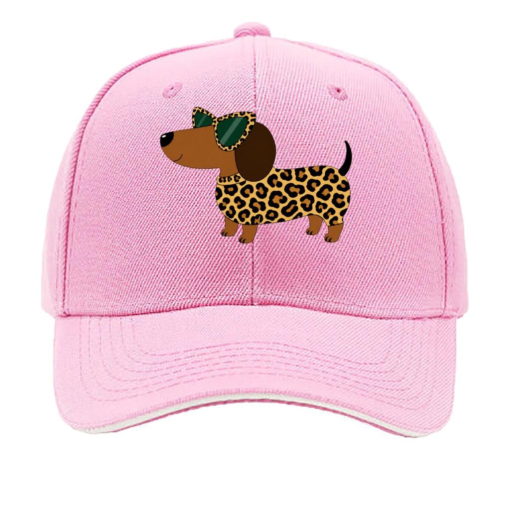 Cool Leopard Dachshund Sunglasses Dog Cartoon Sandwich Baseball Cap Sun Cap Outdoor Workouts Hat