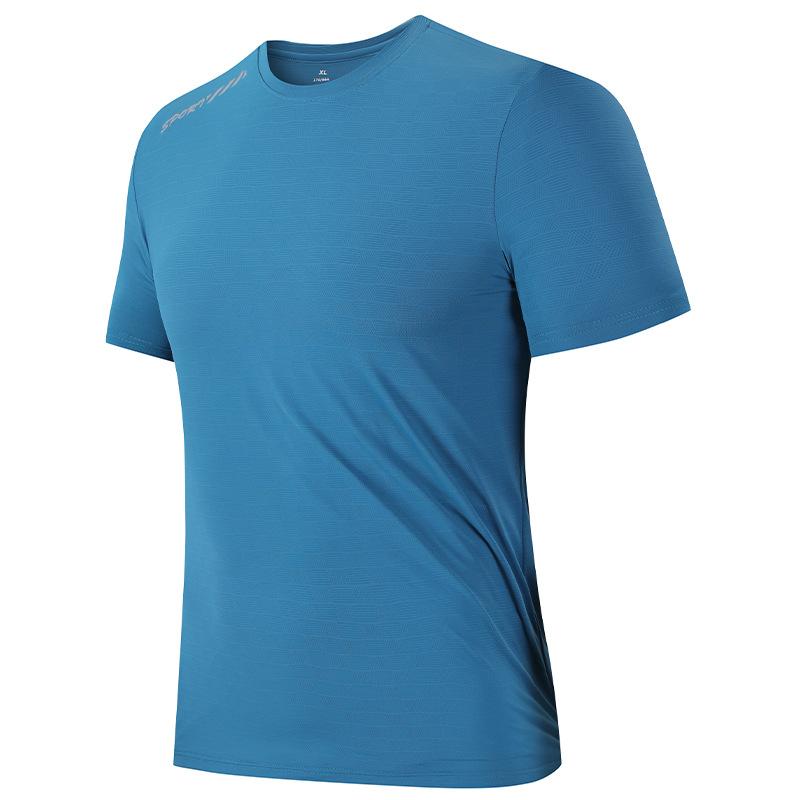 

Summer Men s Fitness T-Shirt Short Sleeve High Sense Crew Neck Sports Casual Men s Quick-Drying Clothes 6XL