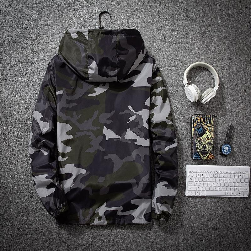 Hooded Coats Windbreaker Camouflage Brand Mens Jackets Spring Men Casual Mens Fashion Slim Hip Hop Bomber Jackets Clothing