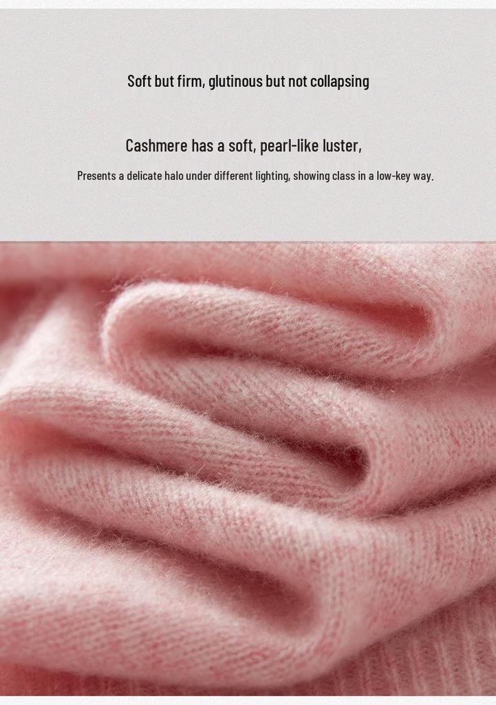 Women's 100% Cashmere Loose Fit Base Layer Top for Autumn/Winter