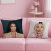 Popular Celebrity Kim Kardashian Cushion Cover Soft & Easy-Wash Pillow Case – Versatile For Couch, Bed, Travel And Office