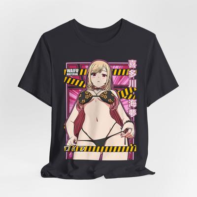 Waifu Anime Marin Kitagawa Graphic T-Shirt Mens Womens Tees Top Tee Tops, Unisex Jersey Shirt, Manga Fans