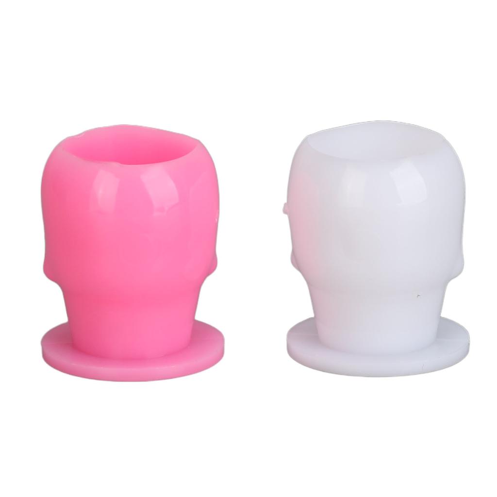 400 buc cupe de cerneală pentru tatuaje în formă de craniu, bază stabilă, de unică folosință, cupe de pigment microblading îngroșate