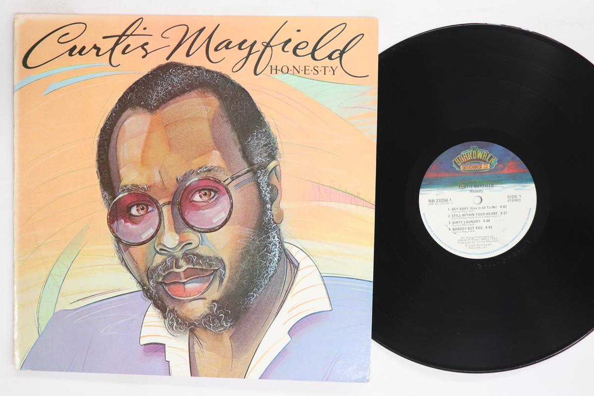 LP Record CURTIS MAYFIELD  Honesty NB332561 BOARDWALK 1982 US SoulFunk Used
