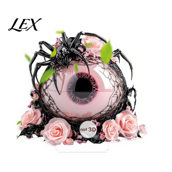 Unique Holiday Party Centerpieces Halloween Dark Style Table Decorations, Acrylic Pink And Black Gothic Centerpiece, Small Craft Gifts Crescent Moon/
