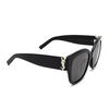 Saint Laurent Solid Design Square Sunglasses Unisex Sunglasses Black SLM95/F-001