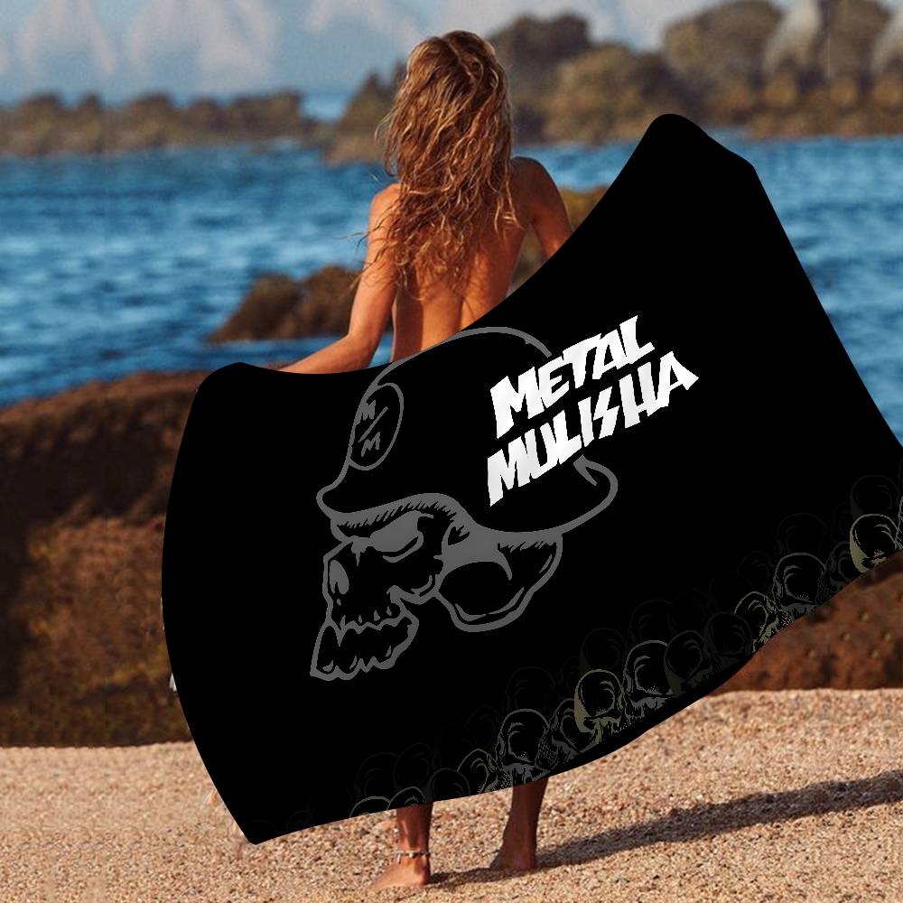 M-Metal M-Mulisha Microvezel Deken Sneldrogend Strandlakens Oversized Bedrukking Super Absorberend Zwembad Deken Cotton 30x30cm