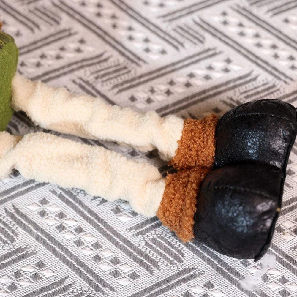 Snowman Stretchable Leg Christmas Doll Bear Santa Claus Stretch Doll Knitted Christmas Doll Desk