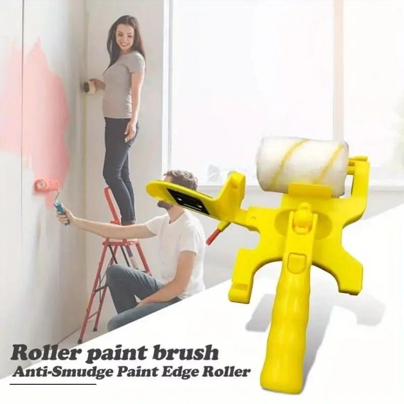 Multi-functional Latex Color Separation and Edge Smoothing Paint Brush Tool Roller for Wall Painting and Coating