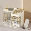 Cosmetic Organizer Makeup Storage Box Drawer Layers Luxury Desktop Storage Cabinet Table Dustproof Lipstick Powder Storage Box