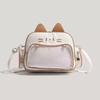 New Korean Kawaii Cat Ita Bag Cute PU Shoulder Bag Girls Transparent Pocket Harajuku Crossbody Bag Women's Fashion Backpacks