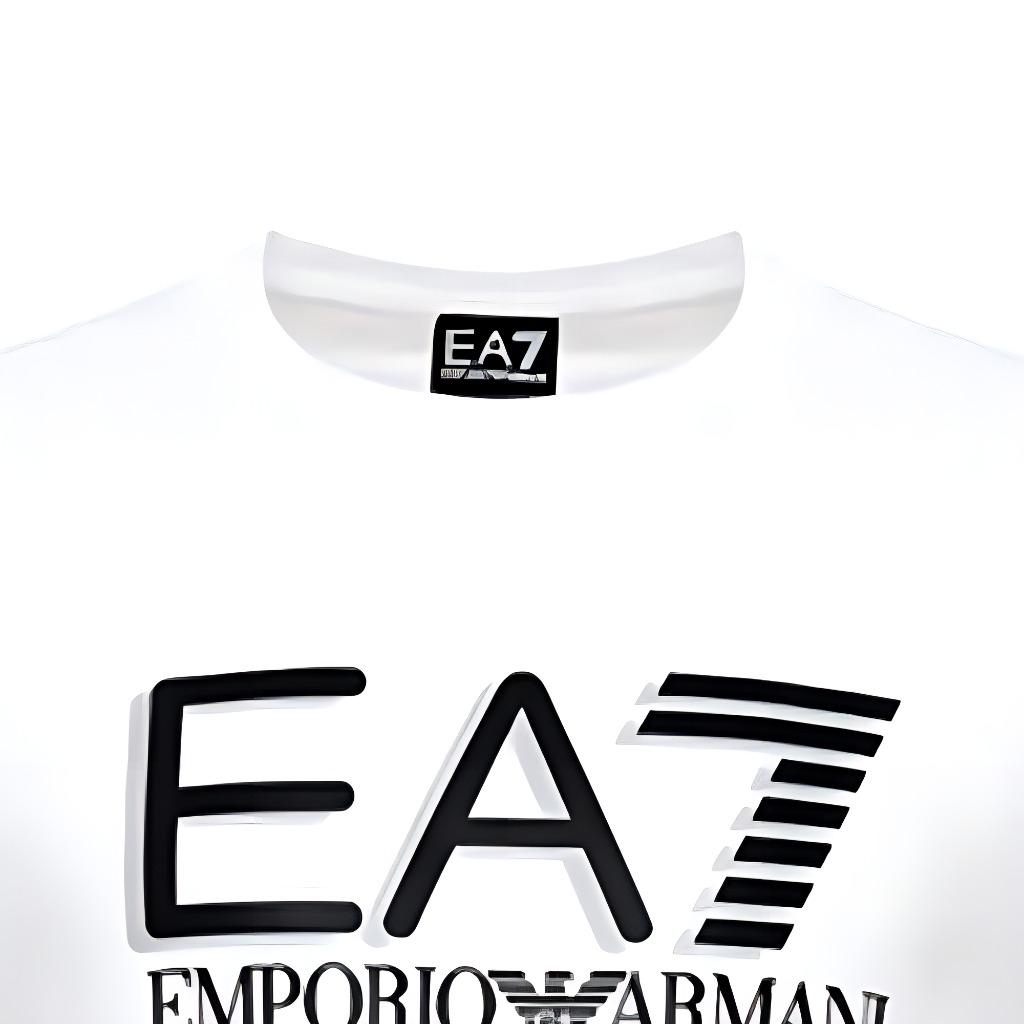 Emporio Armani Logo Letter Print Pullover Long Sleeve Sweatshirt Men sweatshirt White 3HPM60-PJ05Z-1100
