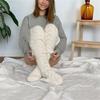 Hollowed Out Knitted Over Knee Long Socks for Women Winter Fall Thigh High Stockings Solid Color Thermal Long Leg Warmer