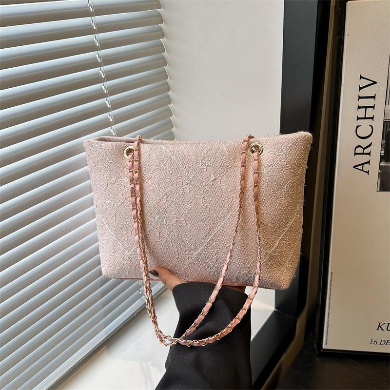 Summer New Solid Color Fashionable Women's Shoulder Bag Casual Underarm Tote Bag Simple Portable Women's Bag