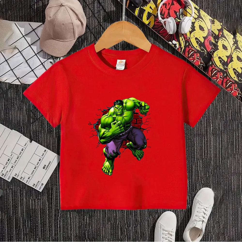 The Incredible Hulk Kids Cotton TShirt Adult Boys Girls Family Matching Casual Tee Break Wall Graphic Superhero Tops 100